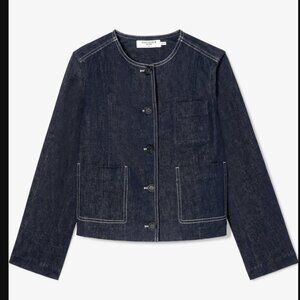 M.M.LaFleur Kane Cropped Denim Jacket Size 4